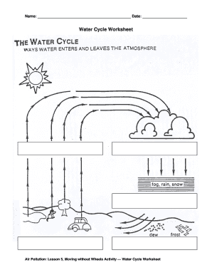 Water Cycle Worksheet