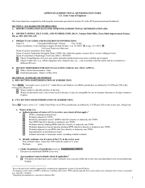 Approved Jurisdictional Determination Form