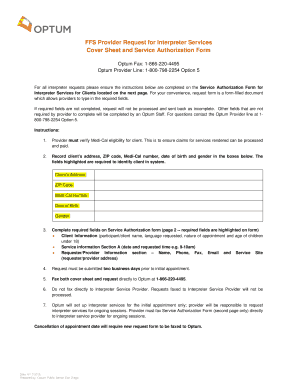 Interpreter Services Request Form