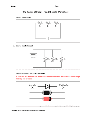 Food Circuits Worksheet
