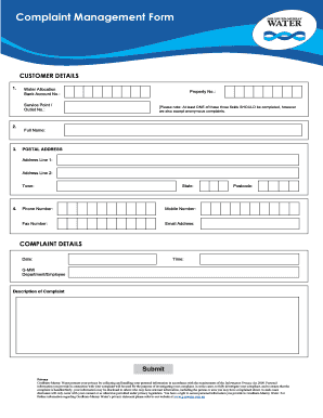 Complaint Management Form