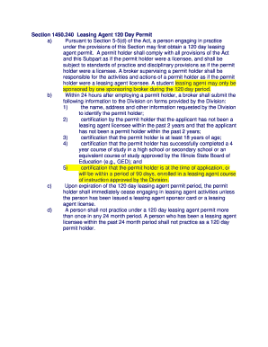 120-Day Student Leasing Agent Permit Application