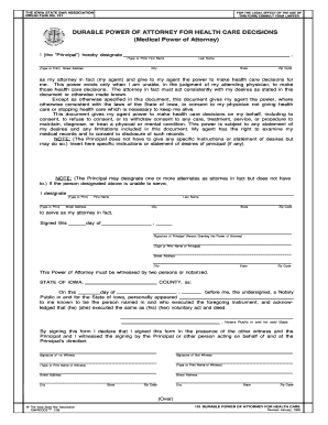 Iowa Durable Power of Attorney for Health Care