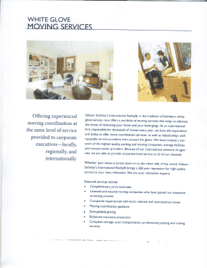 White Glove Moving Coordination Service