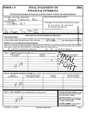 Florida Final Statement of Financial Interests