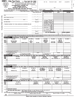 Cleveland Municipal Income Tax Form