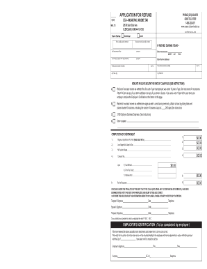 Ohio Municipal Income Tax Refund Application