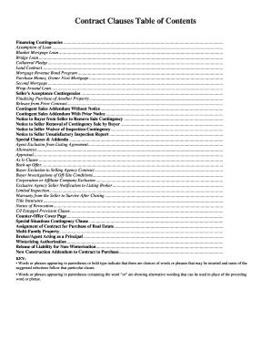 Real Estate Contract Clauses