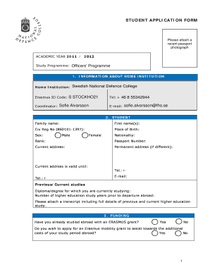 Student Application Form