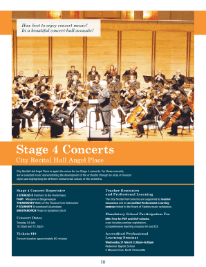 Stage 4 Concert Booking Form