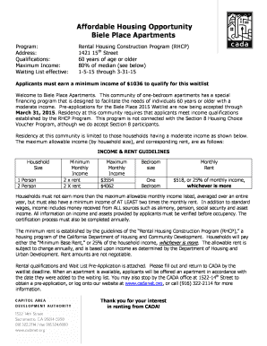 Apartment waitlist - Affordable Housing Opportunity Biele Place Apartments