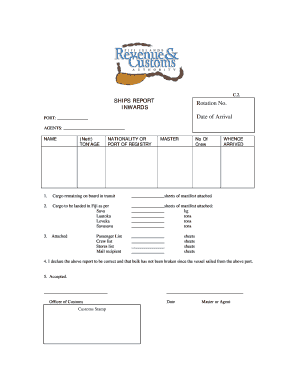 Ships Report Form