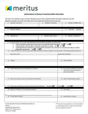 Authorization to Disclose Protected Health Information