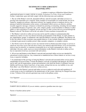 Technology User Agreement