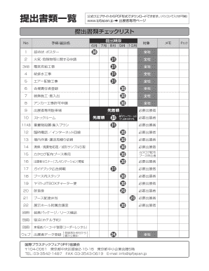 Exhibitor Document Checklist