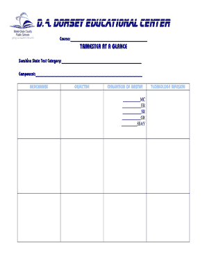 Florida Benchmark Objective Evaluation Form