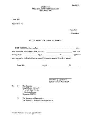 Application for Leave to Appeal