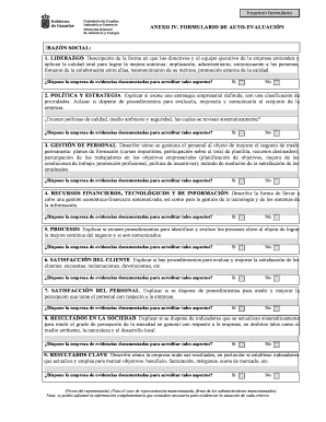 Formulario de Auto-Evaluación