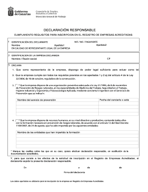 Declaración Responsable