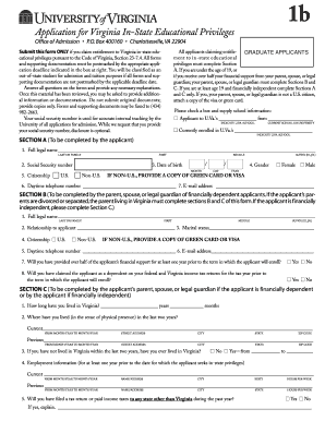 Virginia In-State Educational Privileges Application