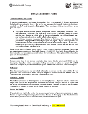 Actionable Report Data Submission Form