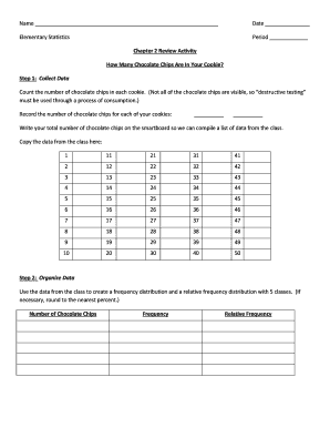 Elementary Statistics Review Activity