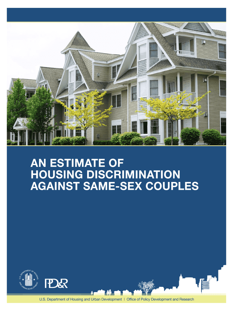 Fillable Online An Estimate of Housing Discrimination Against SameSex Couples Housing