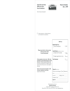 Alaska Bar Association 2009 Active Dues Payment Form
