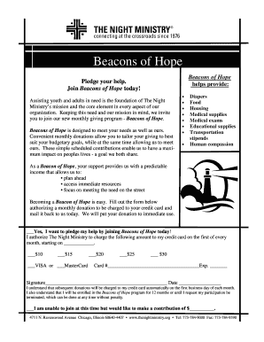 Beacons of Hope Donation Form