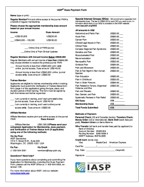 IASP Dues Payment Form