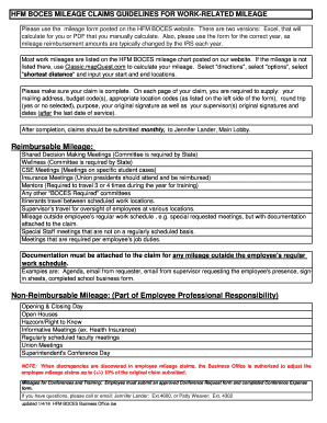 2016 Mileage guidelines and form - HFM BOCES