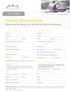 Annuity Maximization Form
