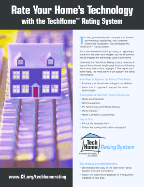 TechHome Rating System Form