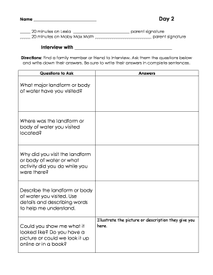 Student Interview Assignment Form