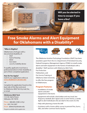 Oklahoma Smoke Alarm Application for Disabled Residents