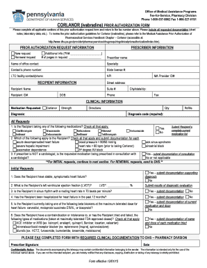 Corlanor Prior Authorization Form