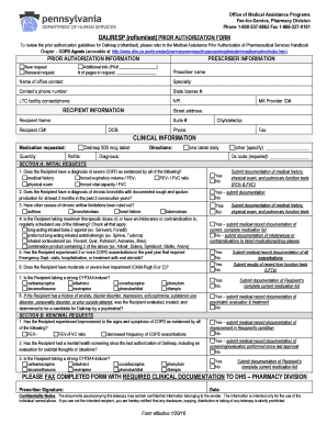 Daliresp Prior Authorization Form