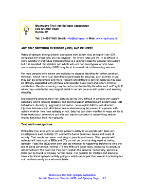 Autistic Spectrum Disorder and Epilepsy Guide