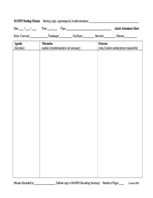 MAPHN Meeting Minutes Template