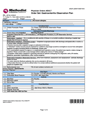 Gastroenteritis Observation Plan