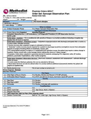 Syncope Observation Plan