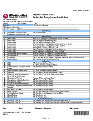 Fungal Infection Orders