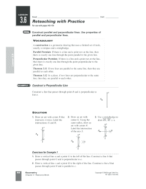 Geometry Lesson 3.6 Worksheet