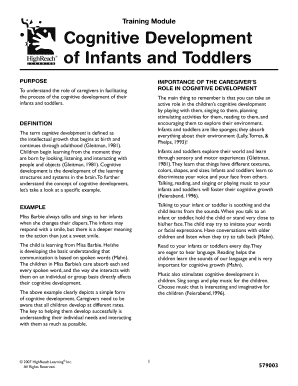 Cognitive Development Training Module
