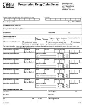 Aetna Prescription Drug Claim Form