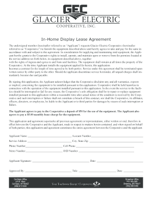 In-Home Display Lease Agreement