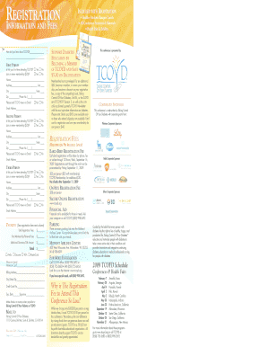 TCOYD Diabetes Conference Registration Form