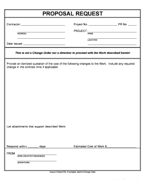Proposal Request Form