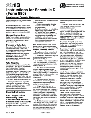 IRS Schedule D Form 990 Instructions