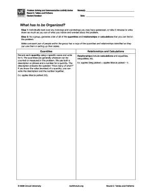 Problem Solving and Communication Activity Series